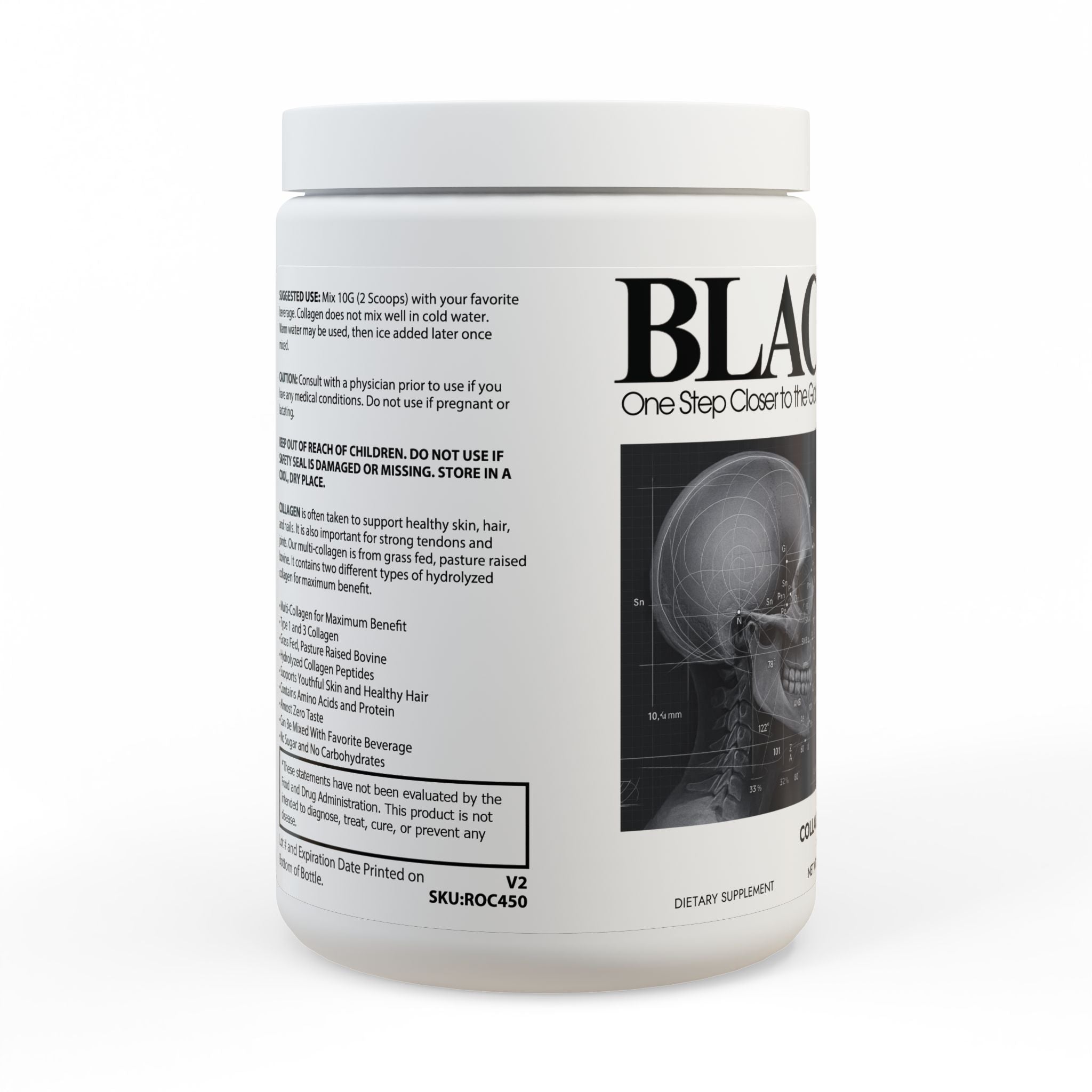 BLACKPILL™ Collagen Peptides Type I & III Supplement (350g, 12.3oz)