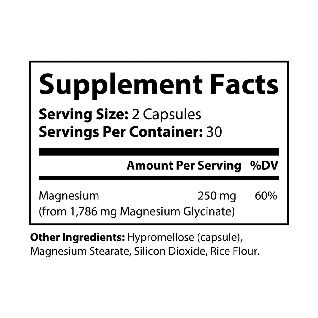 BLACKPILL™ Magnesium Glycinate Supplement (60 Capsules)