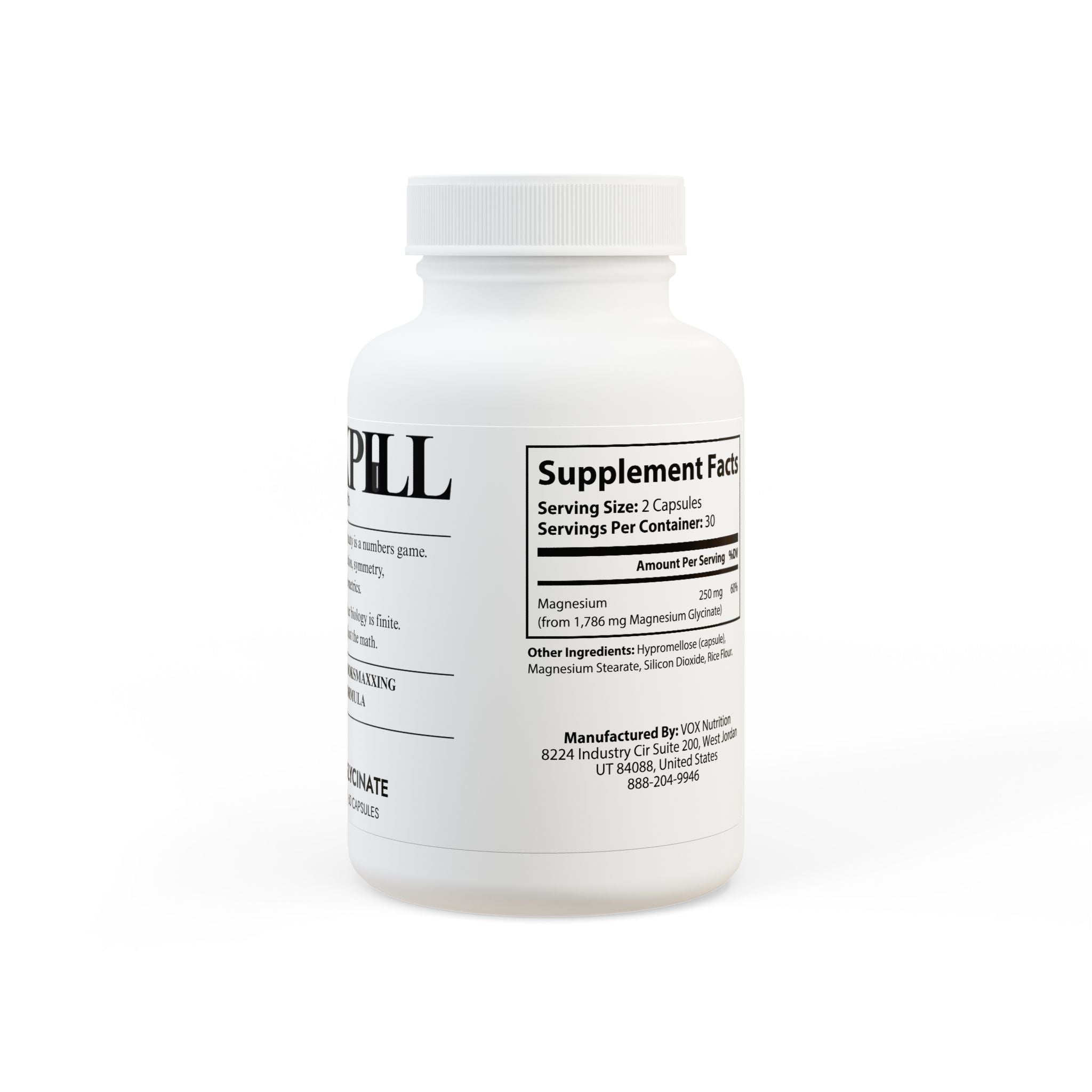BLACKPILL™ Magnesium Glycinate Supplement (60 Capsules)