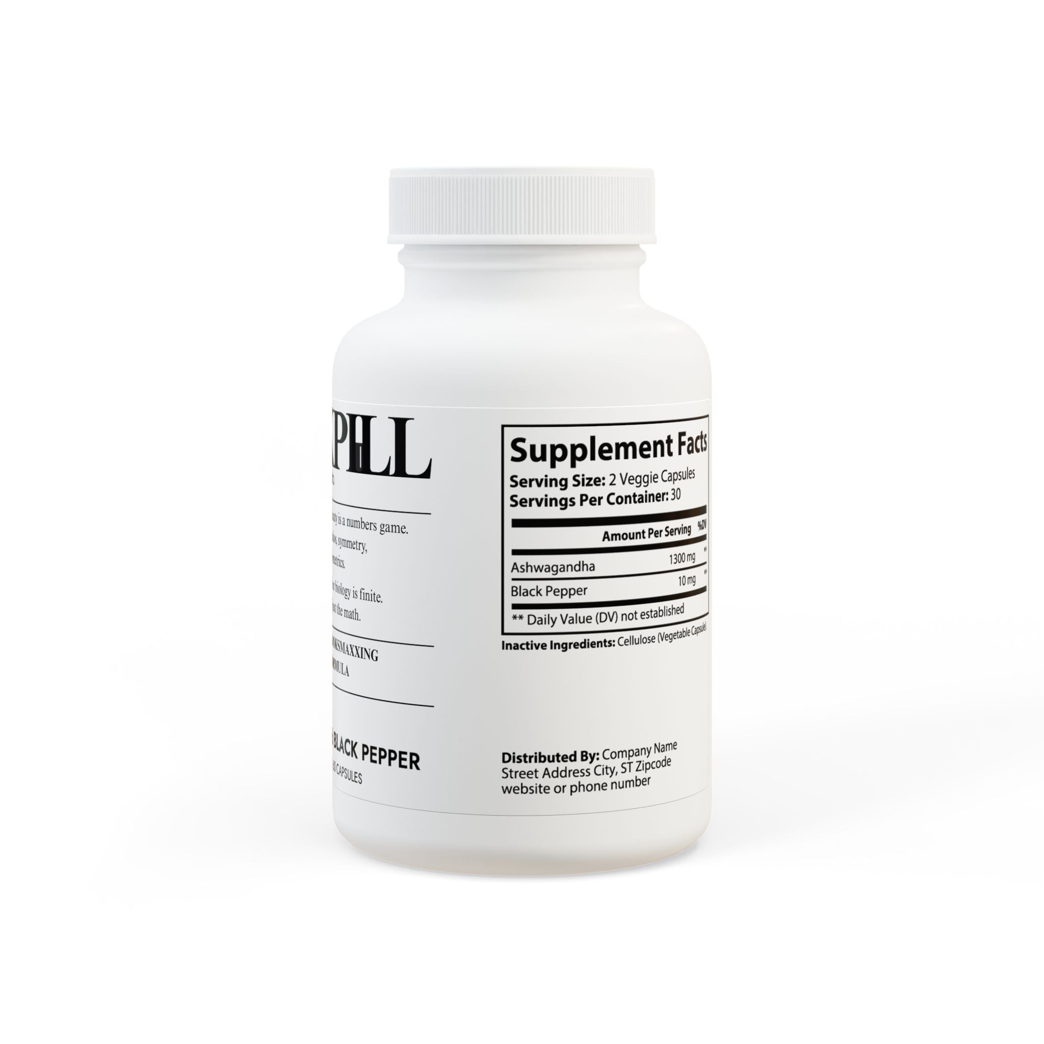 BLACKPILL™ Ashwagandha and Black Pepper Supplement (60 capsules)