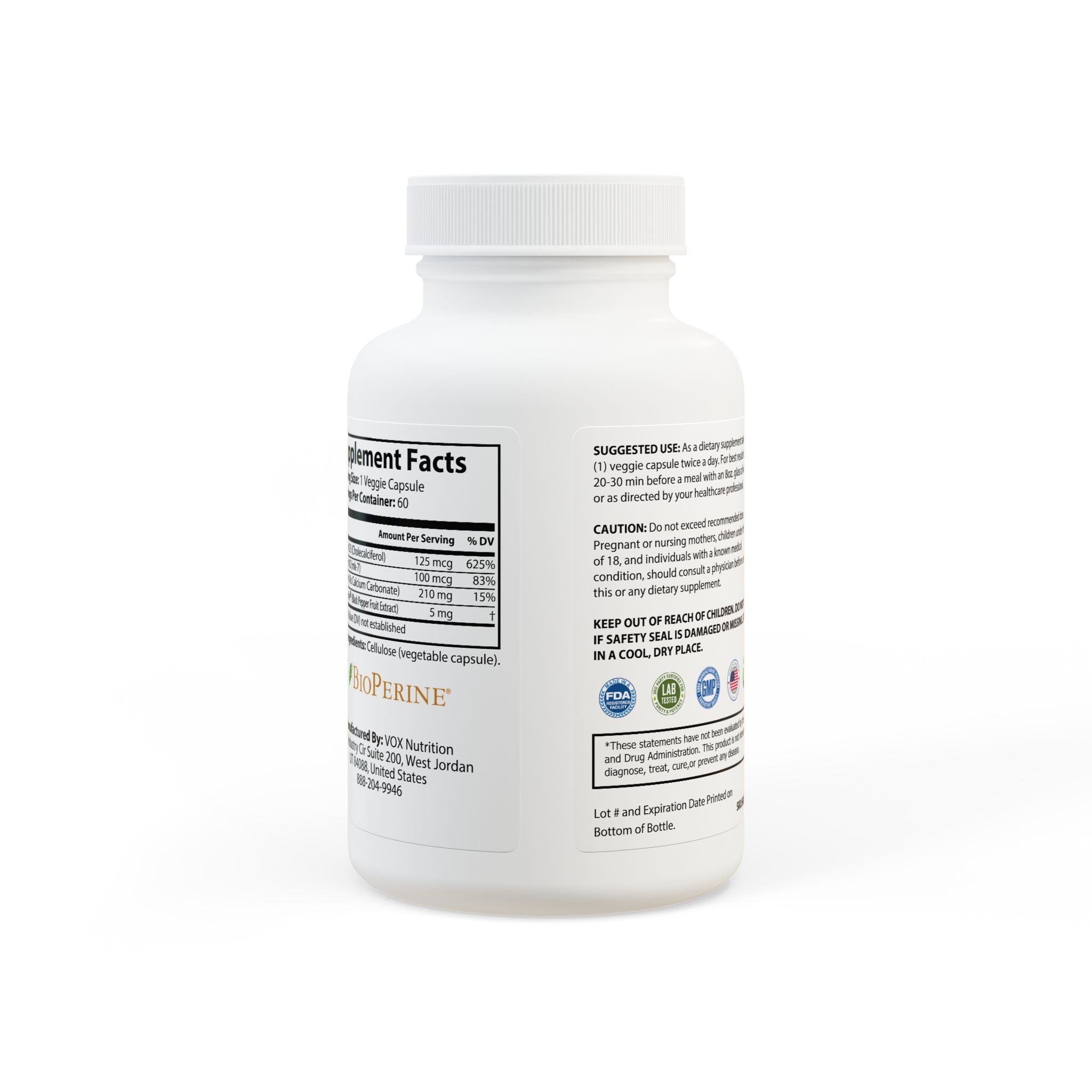BLACKPILL™ Vitamin K2 + D3 Supplement (60 Capsules)