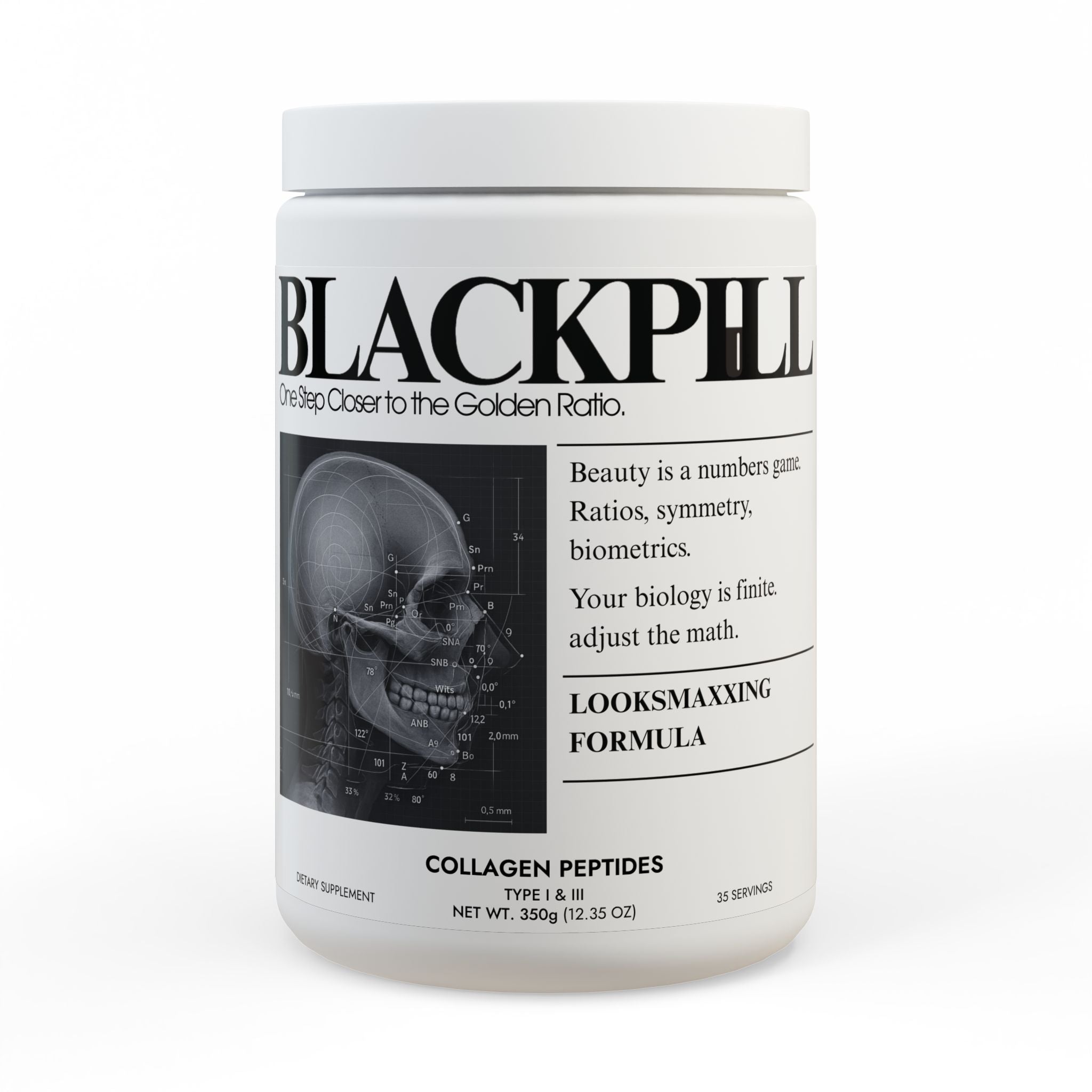 BLACKPILL™ Collagen Peptides Type I & III Supplement (350g, 12.3oz)