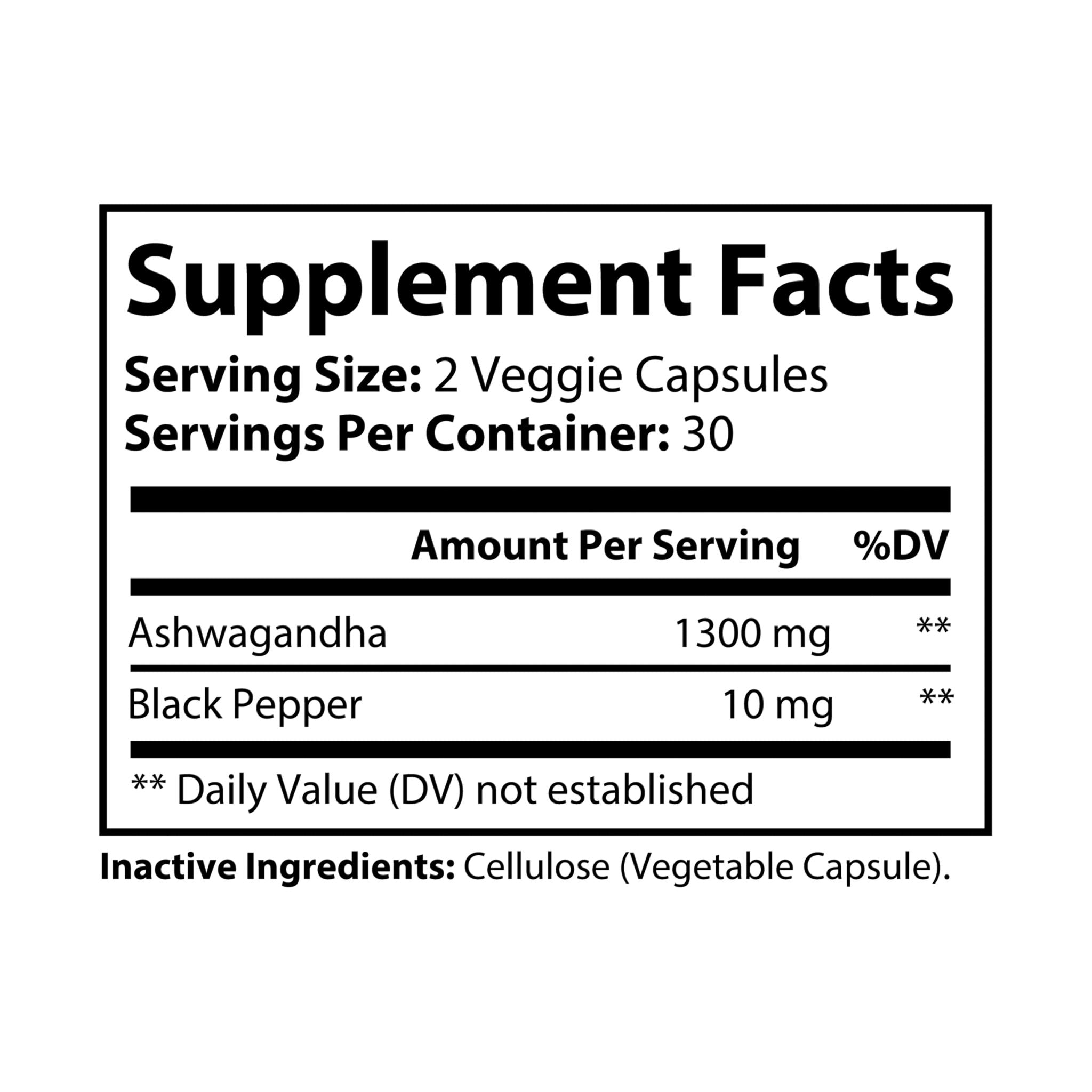 BLACKPILL™ Ashwagandha and Black Pepper Supplement (60 capsules)