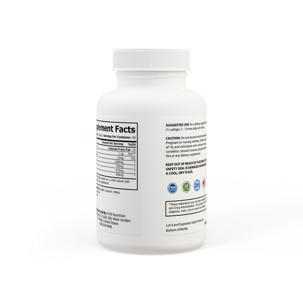 BLACKPILL™ Omega 3 Fish Oil Supplement (60 Softgels)