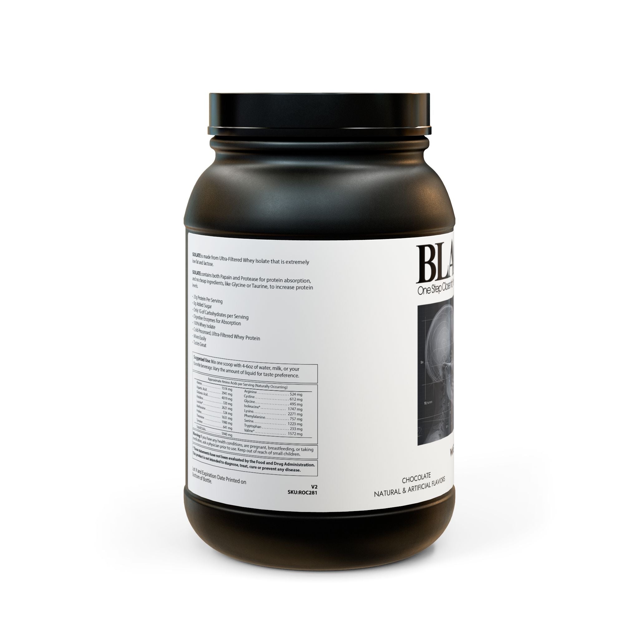 BLACKPILL™ Whey Isolate Protein Supplement (907g, 2lb)
