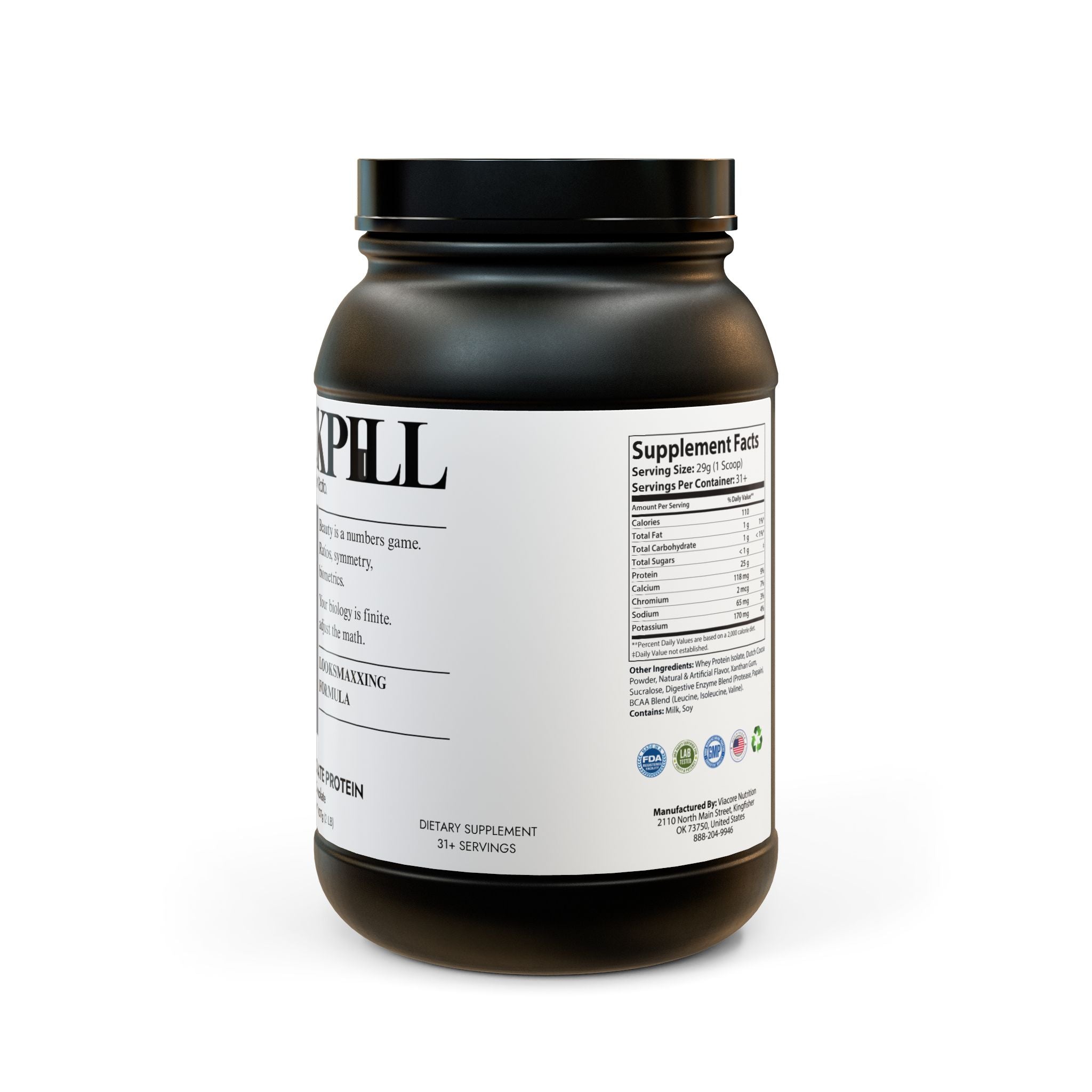 BLACKPILL™ Whey Isolate Protein Supplement (907g, 2lb)