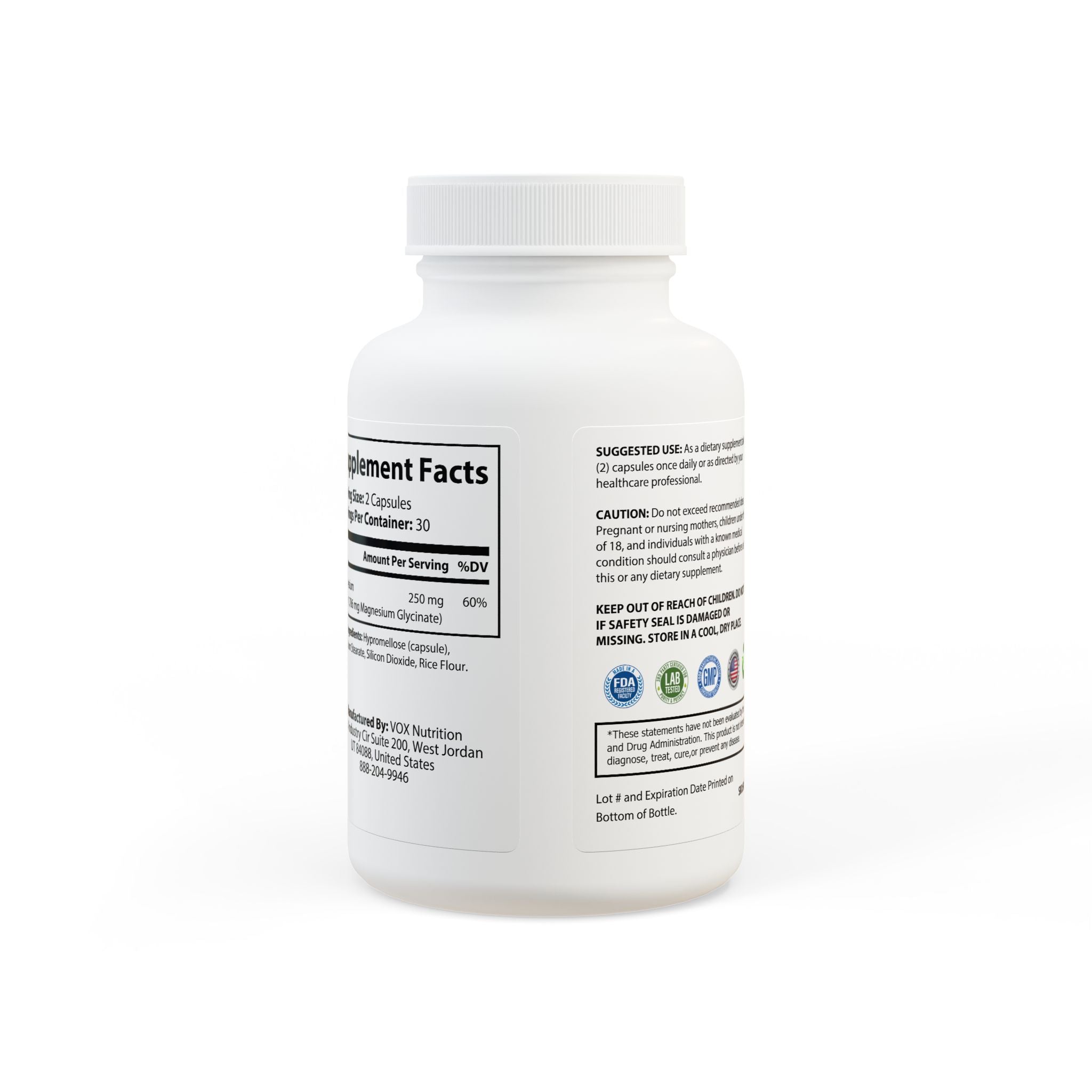 BLACKPILL™ Magnesium Glycinate Supplement (60 Capsules)