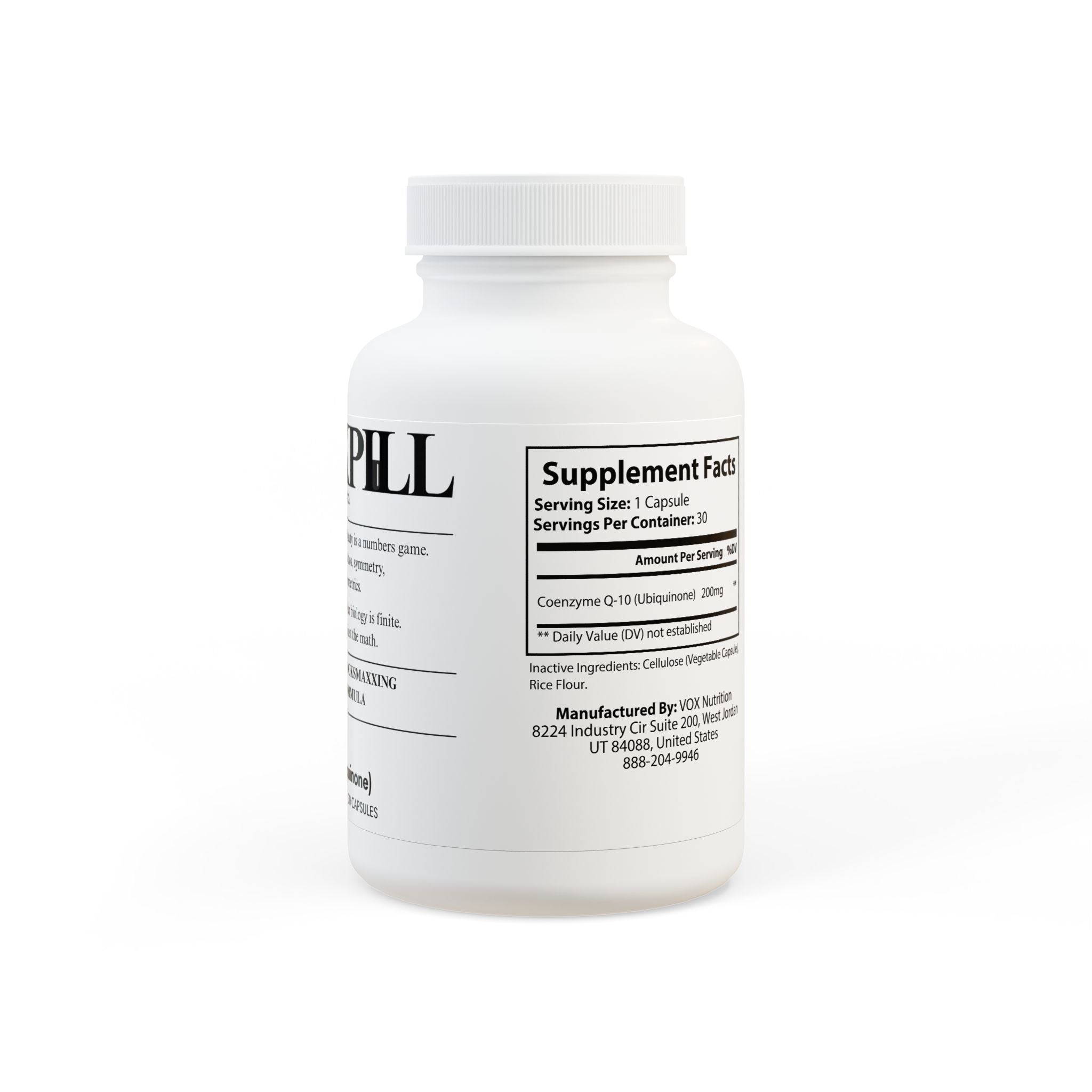 BLACKPILL™ CoQ10 (Ubiquinone) Supplement (30 Capsules)