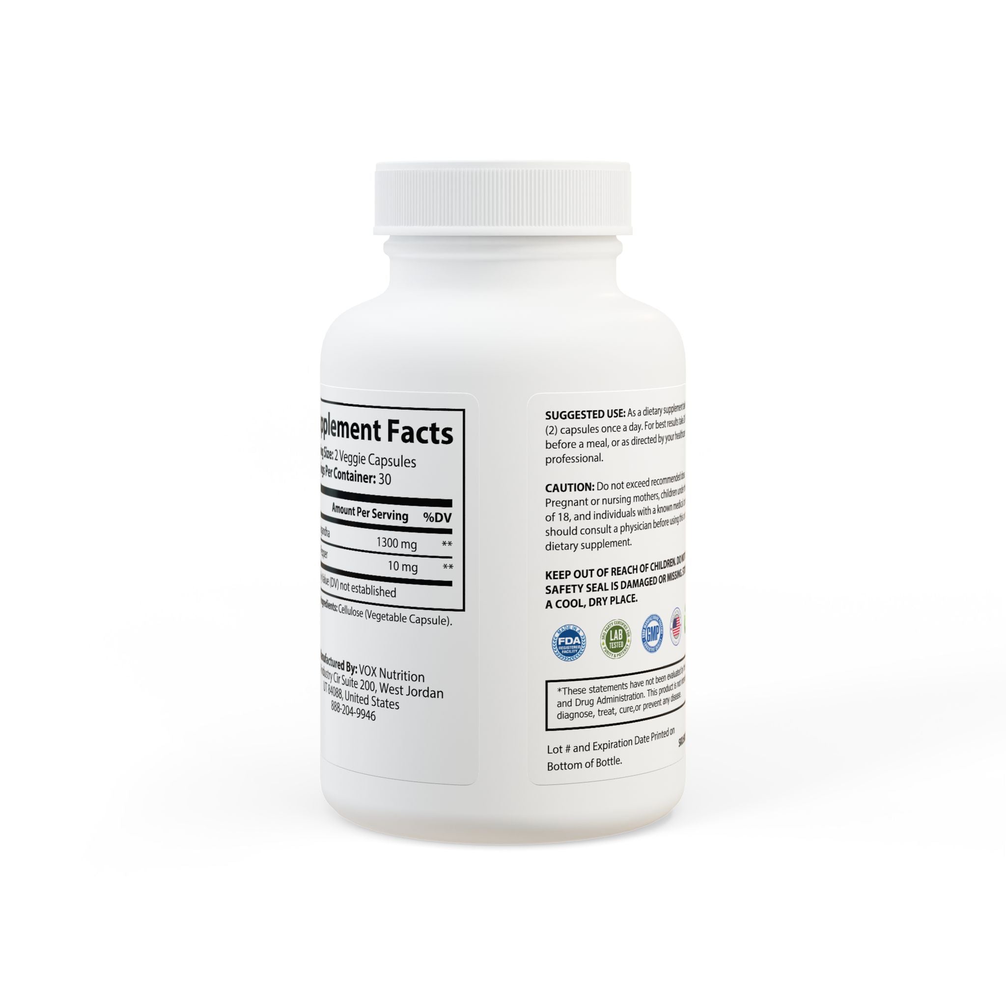 BLACKPILL™ Ashwagandha and Black Pepper Supplement (60 capsules)
