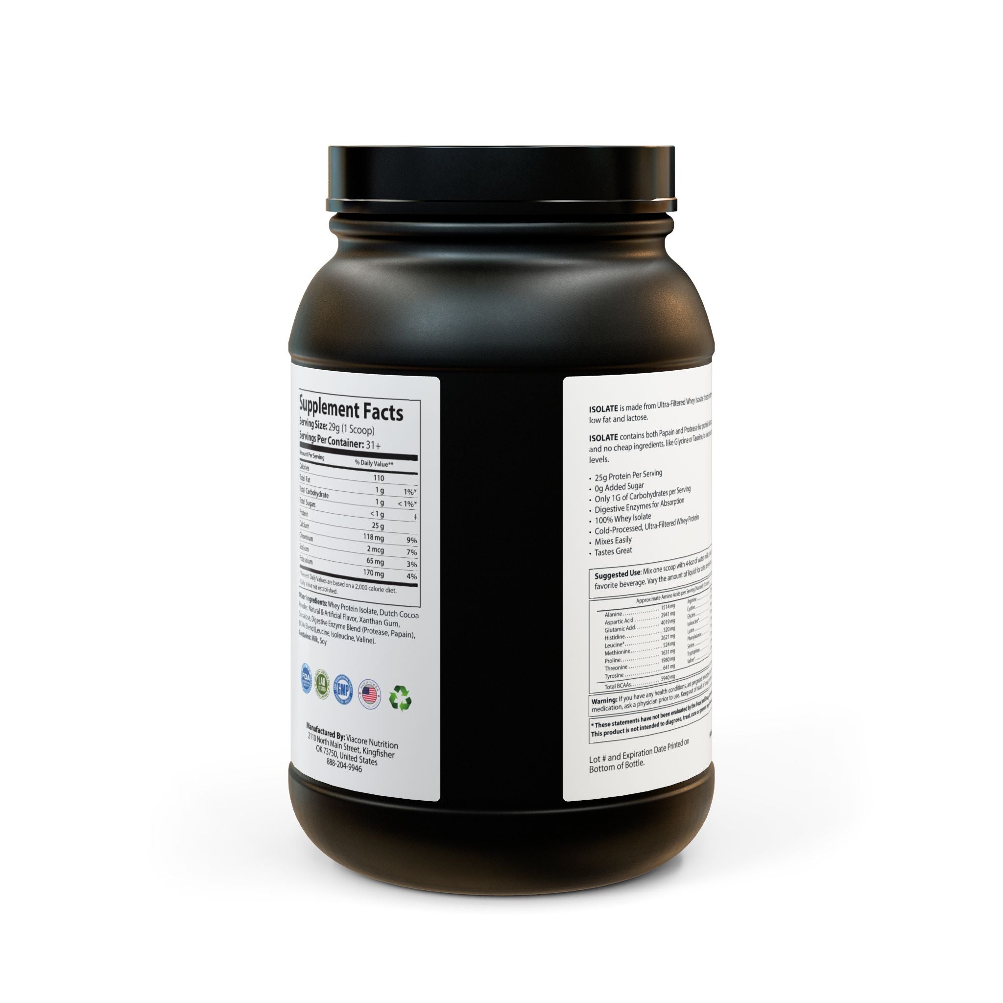 BLACKPILL™ Whey Isolate Protein Supplement (907g, 2lb)